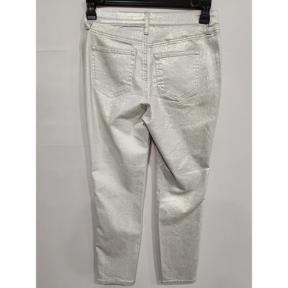 Tommy Bahama‎ Denim NWT Womens 2, Metallica Denim High Rise Ankle - Lt. Gold